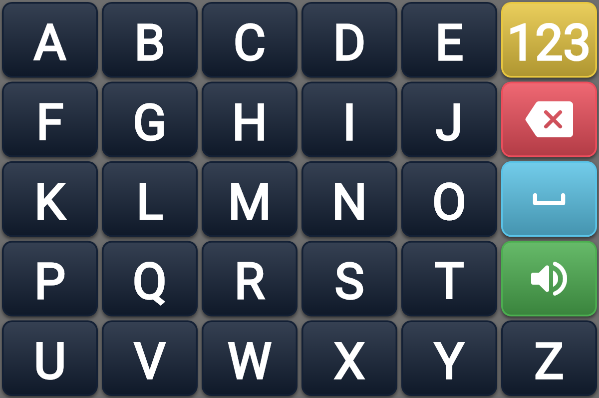 The 26 Letter board in the TBoard board builder